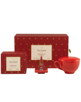 Tea Forte Коледен сет чаша, поставка, чай