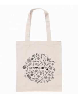 Памучна торбичка с дълги дръжки с лого Seewines